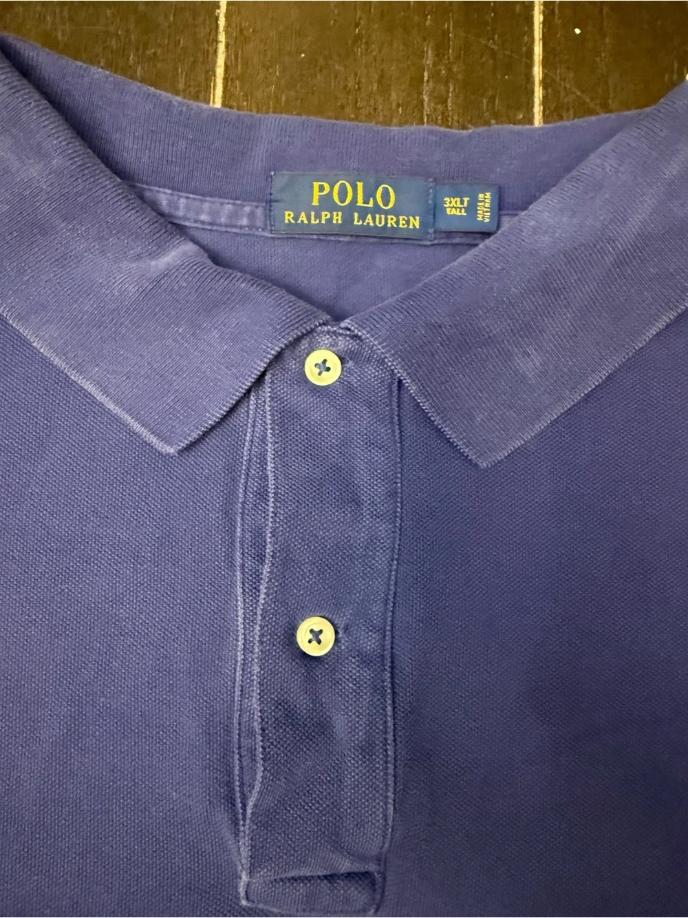 Polo Ralph Lauren Mens 3XLT Tall Blue Polo Shirt Classic Fit Pony Big & Tall